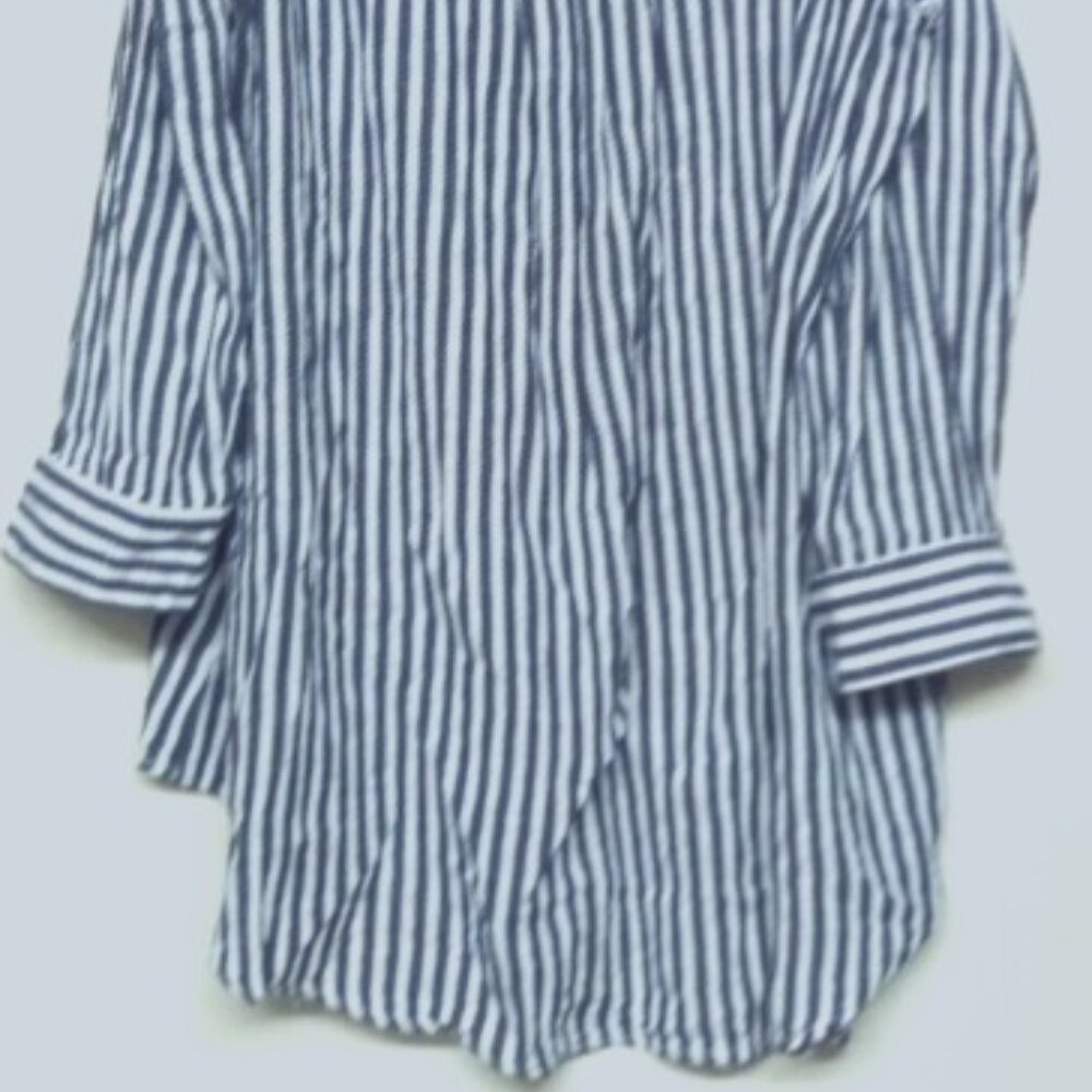 Cato EST. Sporty Dark Gray Striped Top XL - Picture 2 of 7
